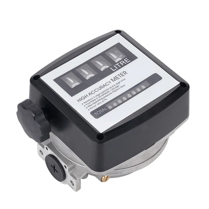 FM-120 4 Digital Fuel Oil Flow Meter 20-120L/Min Diesel Petrol Flow Counter High Accuracy Digital Liquid Flow Measuring Tool
