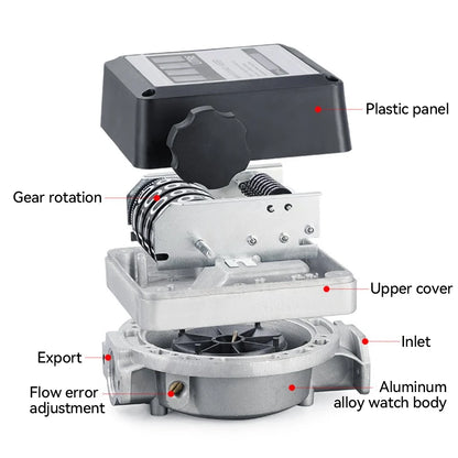 FM-120 4 Digital Fuel Oil Flow Meter 20-120L/Min Diesel Petrol Flow Counter High Accuracy Digital Liquid Flow Measuring Tool